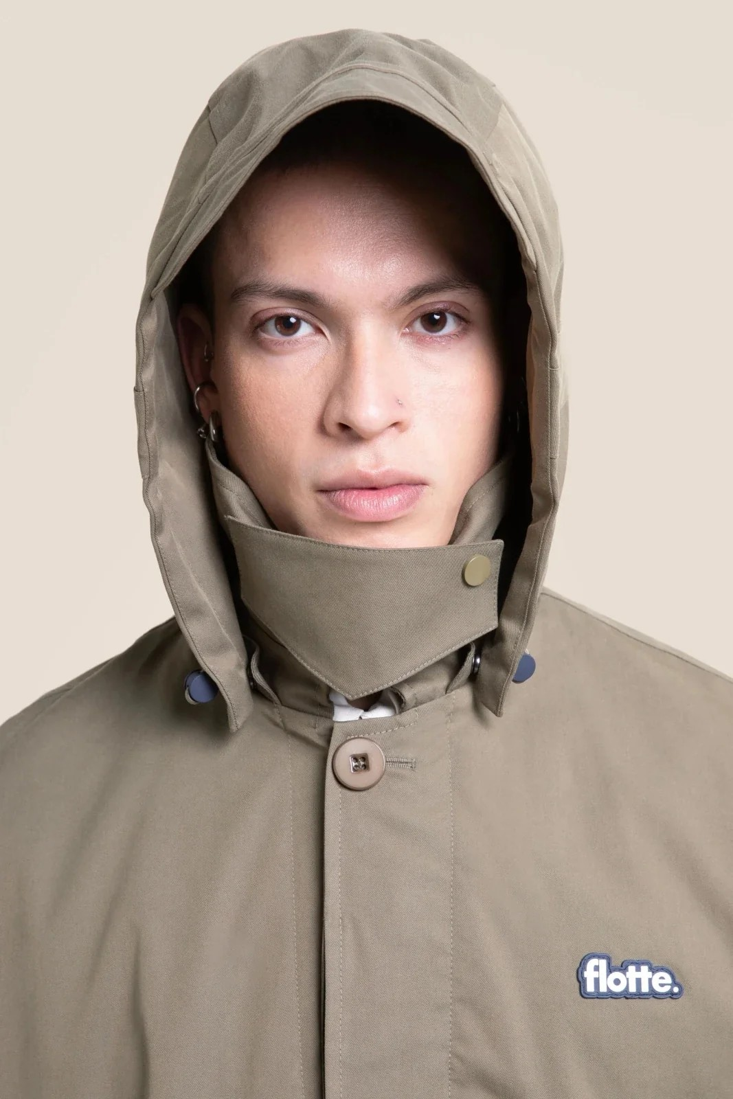 Reuilly - Veste longue imperméable - Kaki