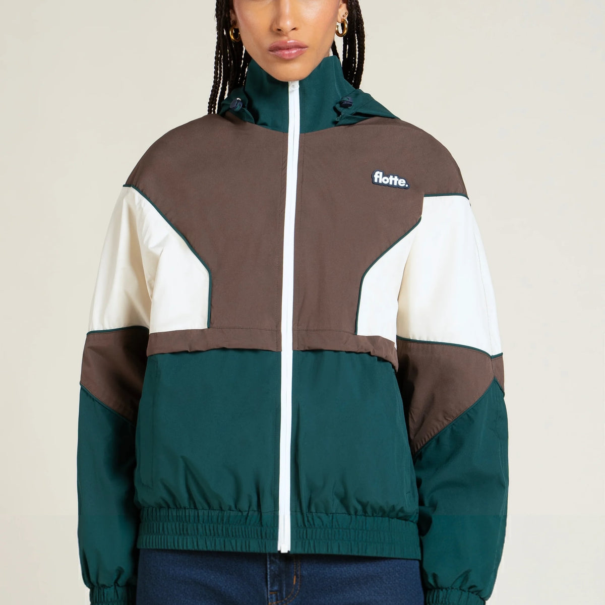FLOTTE Saint-Martin - Veste Imperméable - Sapin/Chocolat - 1