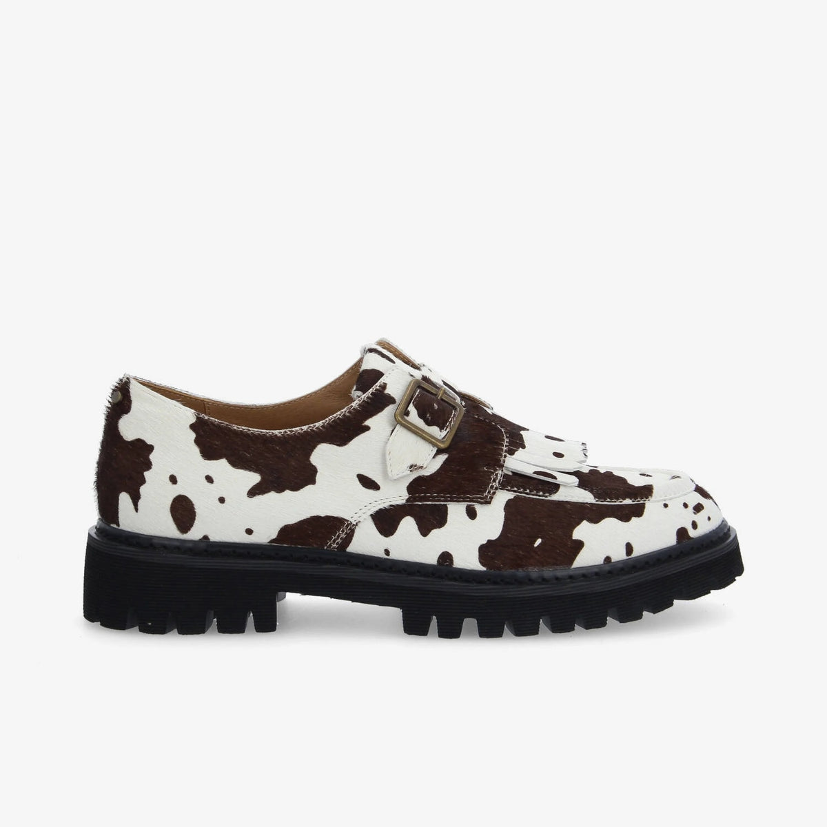 SCHMOOVE WOMAN MYSEN PLT BUCKLE W PONY COW BROWN - 1