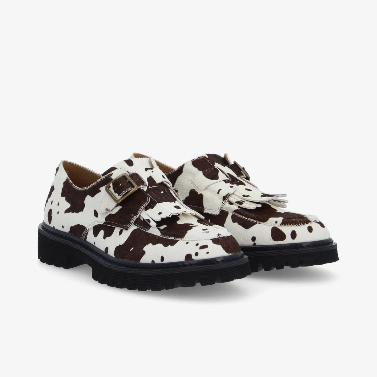 SCHMOOVE WOMAN MYSEN PLT BUCKLE W PONY COW BROWN - 2