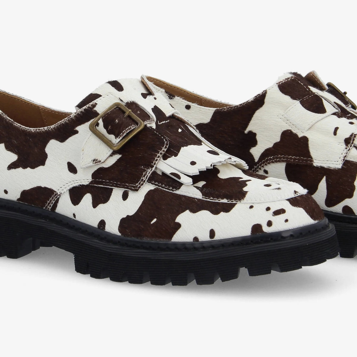 SCHMOOVE WOMAN MYSEN PLT BUCKLE W PONY COW BROWN - 3