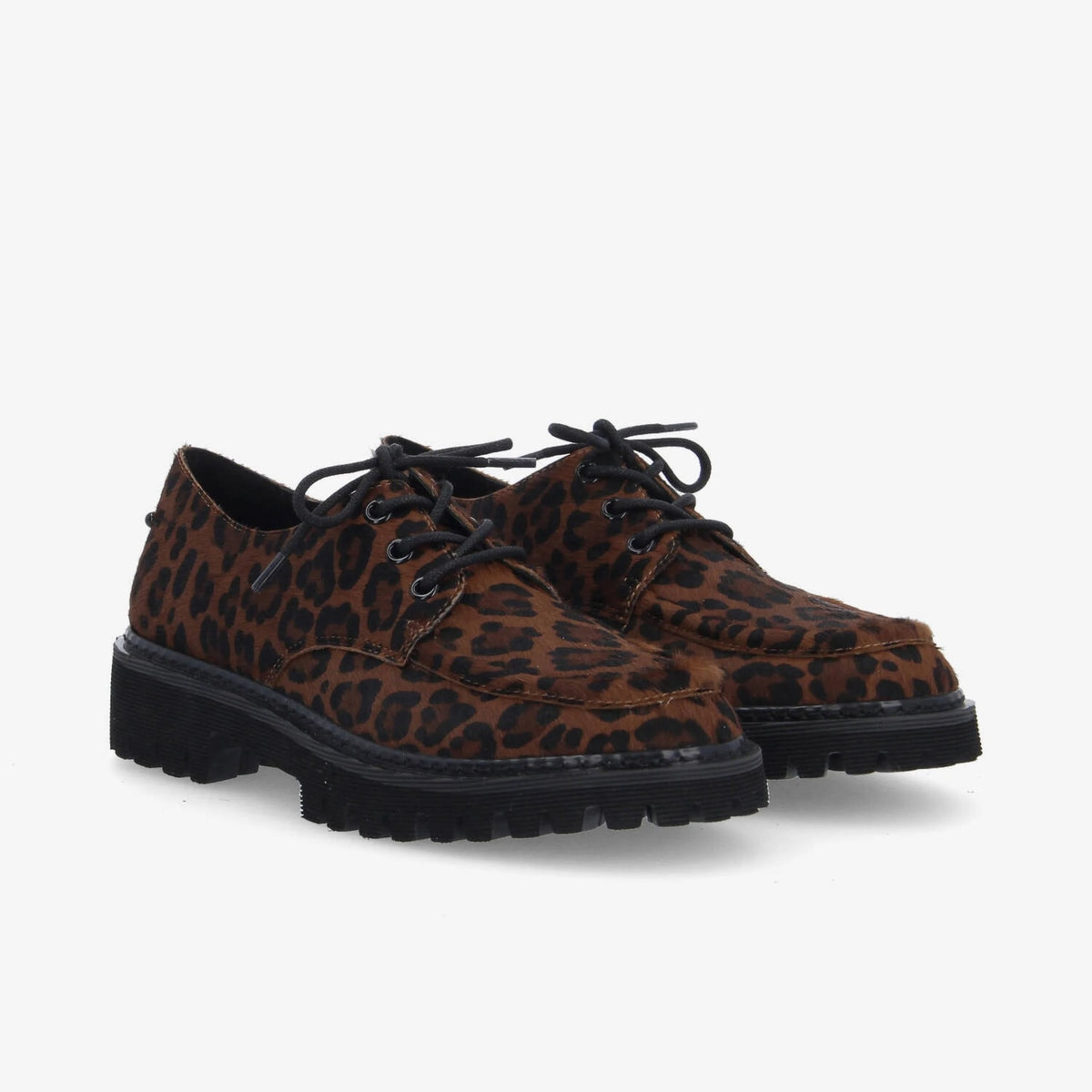 SCHMOOVE WOMAN MYSEN LACES W PONY LEO BROWN - 2