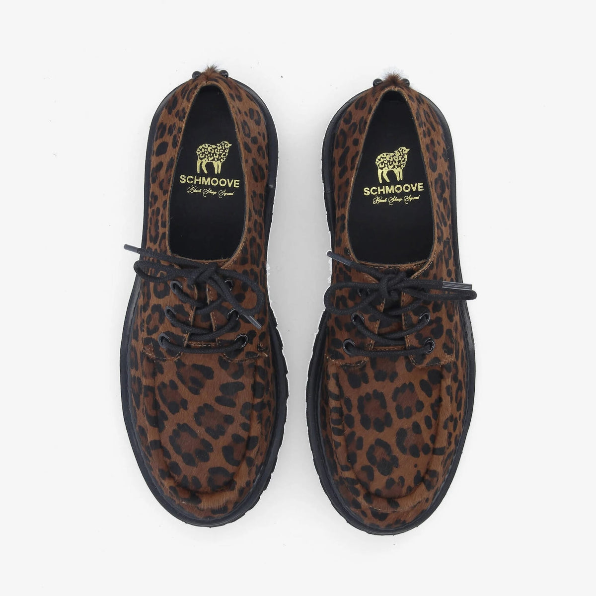 SCHMOOVE WOMAN MYSEN LACES W PONY LEO BROWN - 5