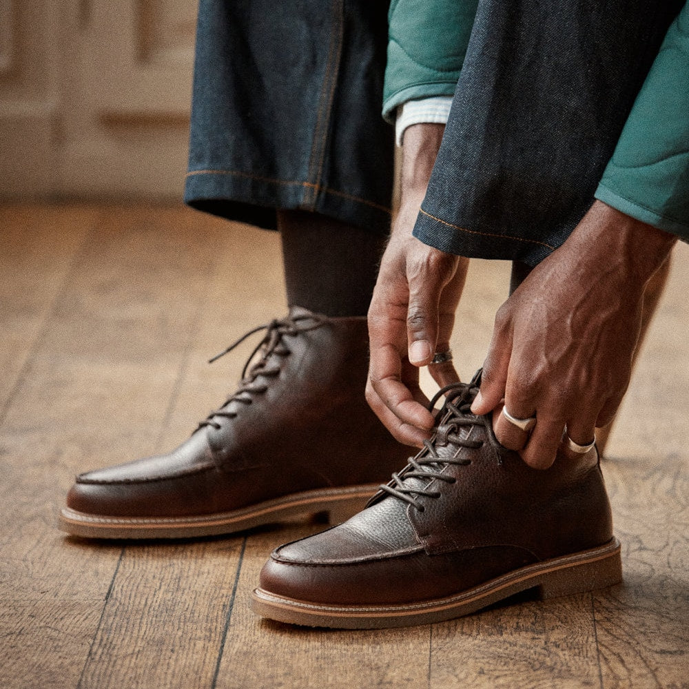 ODAJE Hugo - Cuir pull-up grainé marron - 3