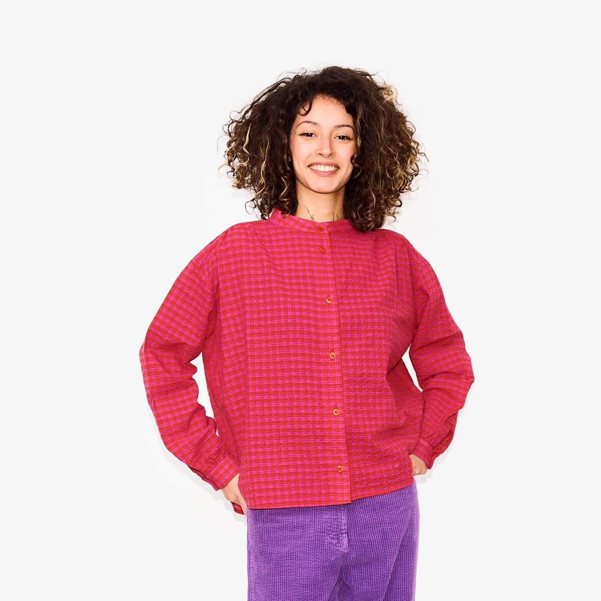 WOP Blouse petits carreaux