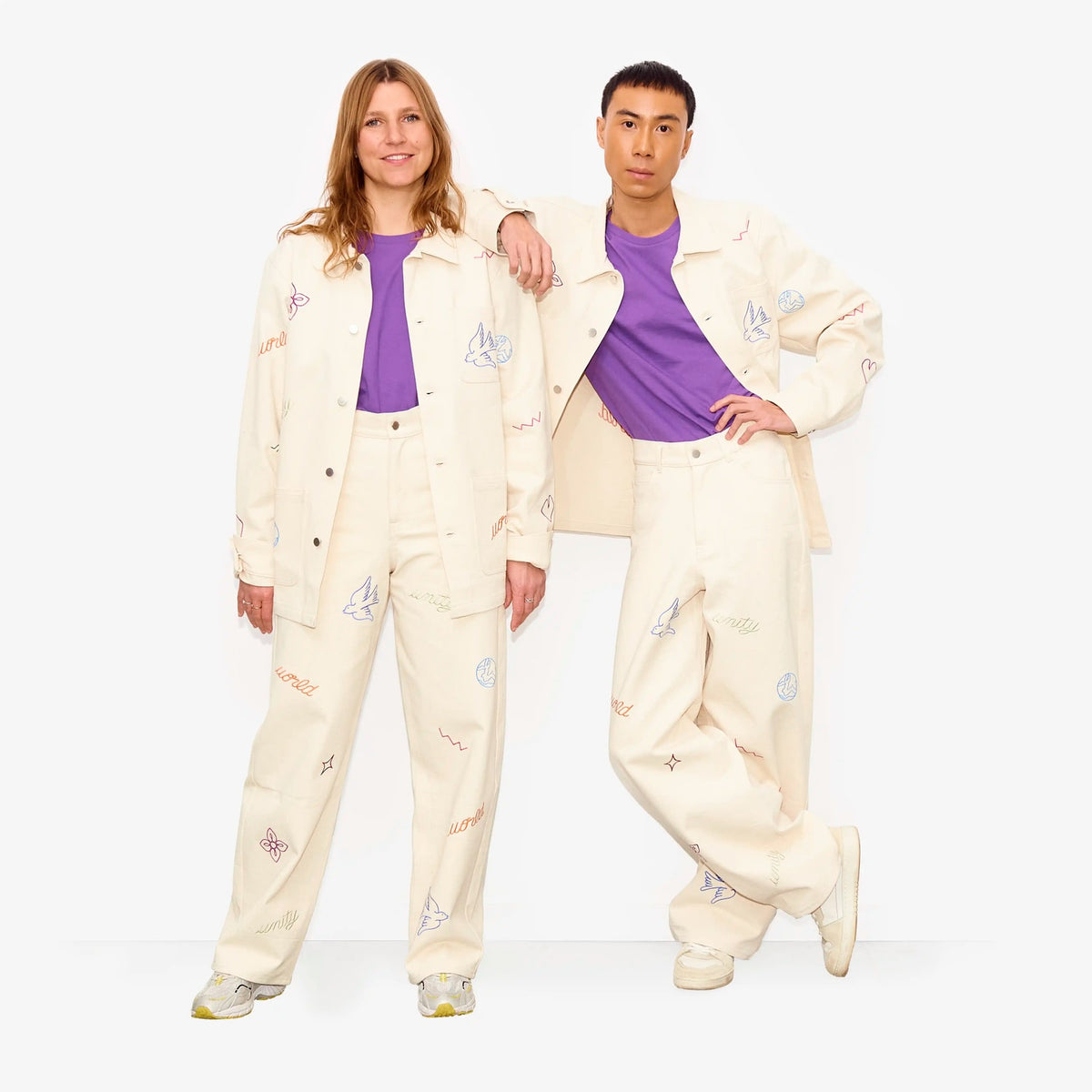 WOP Veste de travail brodé - Light Beige