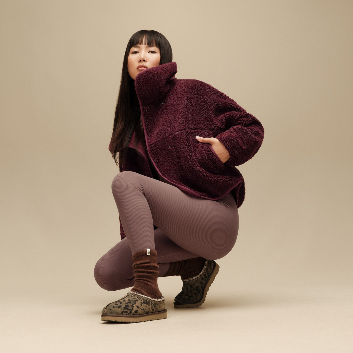 UGG TASMAN SPOTTED - CHESTNUT - 8