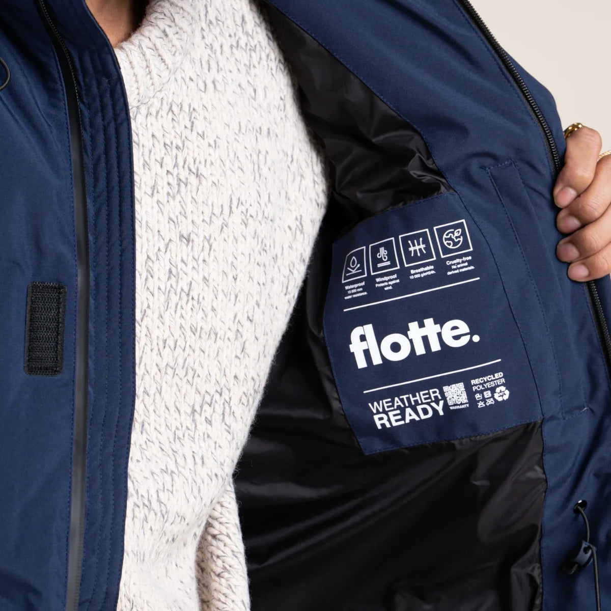 FLOTTE Victoire - Doudoune Imperméable - Indigo - 4