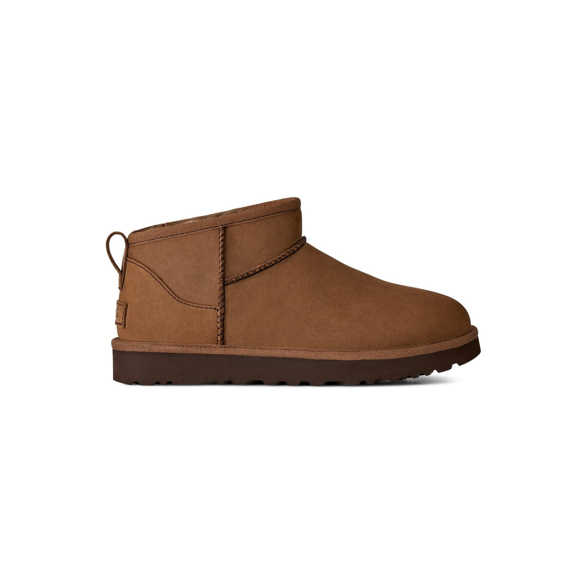 UGG CLASSIC ULTRA MINI NUBUCK DARK CHESTNUT - 1