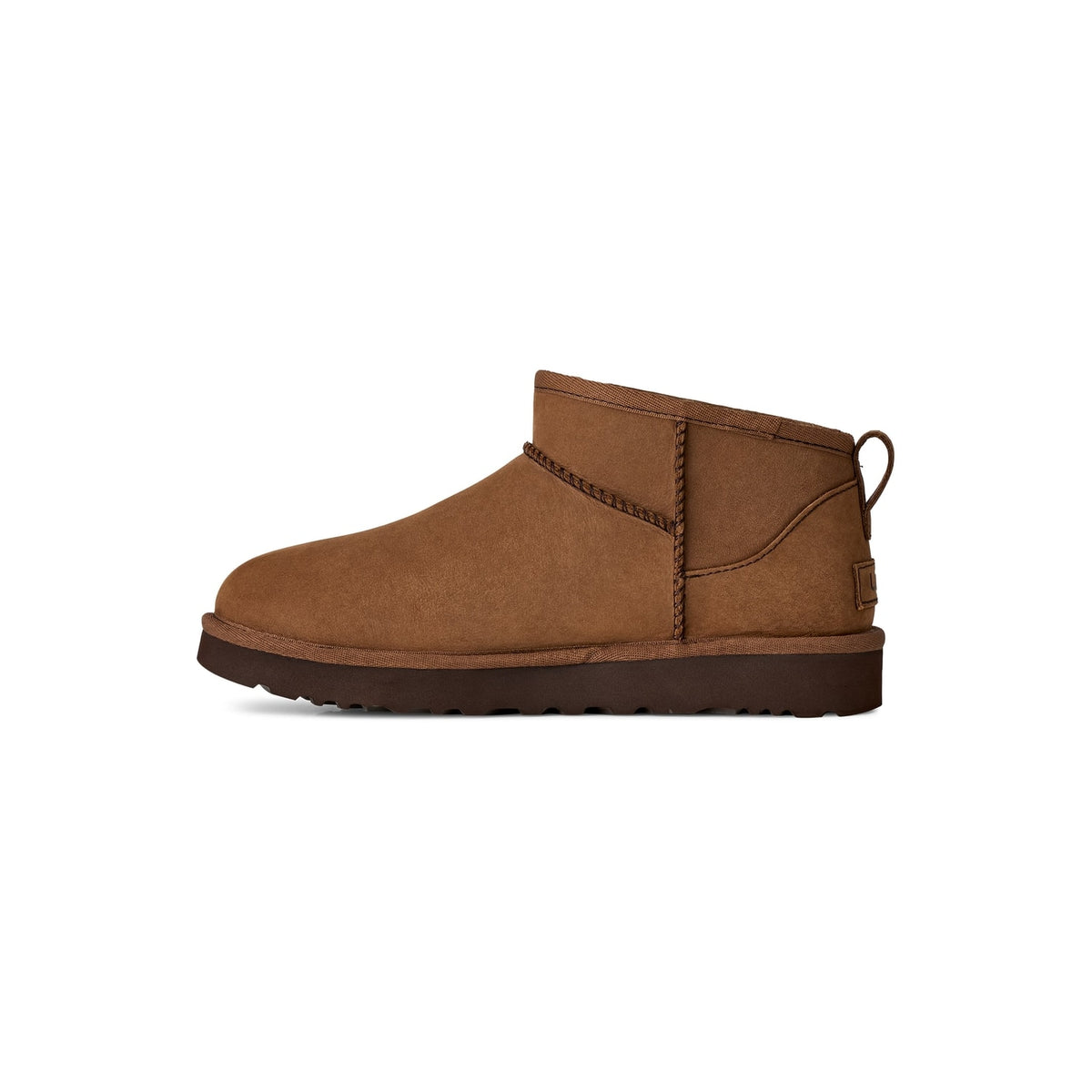 UGG CLASSIC ULTRA MINI NUBUCK DARK CHESTNUT - 3