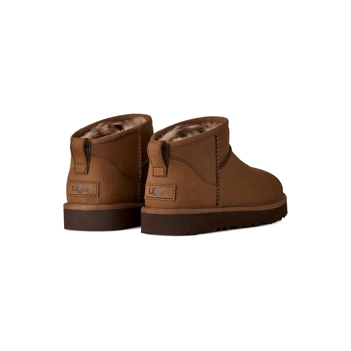 UGG CLASSIC ULTRA MINI NUBUCK DARK CHESTNUT - 4
