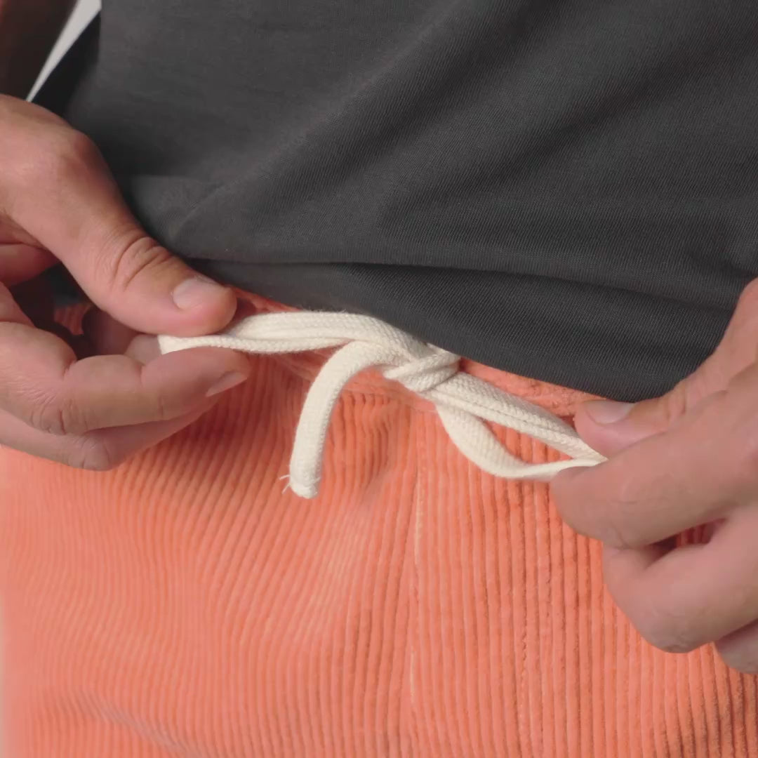 Charger la vidéo : Short en velours - Pêche